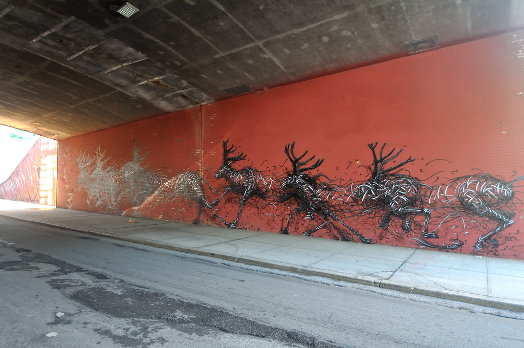 Dumbo Walls street art on York Street in Dumbo Brooklyn dumbonyc