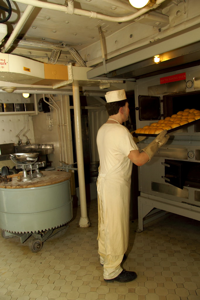 Bakery Room below decks on HMS Belfast. A large tray of bu… Flickr