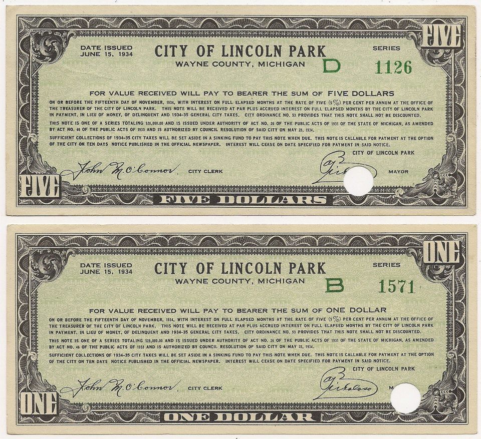 LINCOLN PARK Tax certificates (1934) Given at the height … Flickr