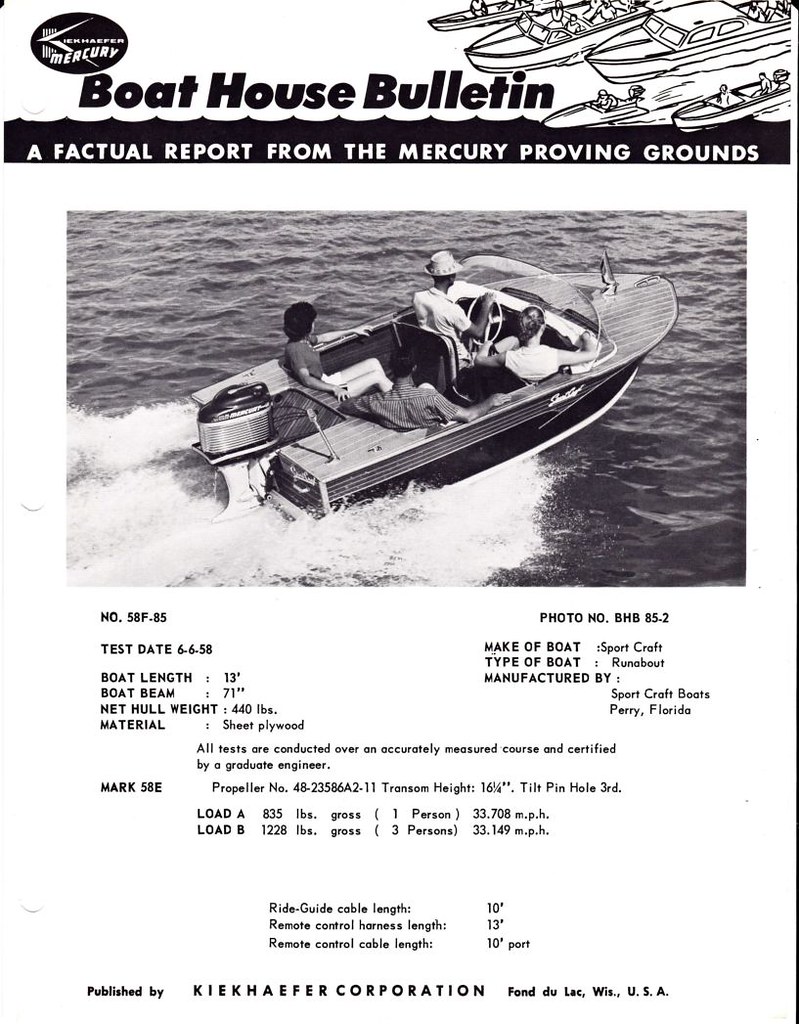 Mercbhb58F85 1958 Mercury Boat House Bulletins X X Flickr