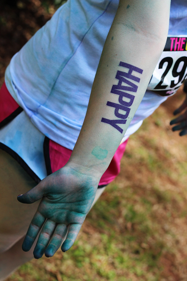 The Color Run Happy Temporary Tattoo And Painted Arm | Flickr 960_x_640_jpg