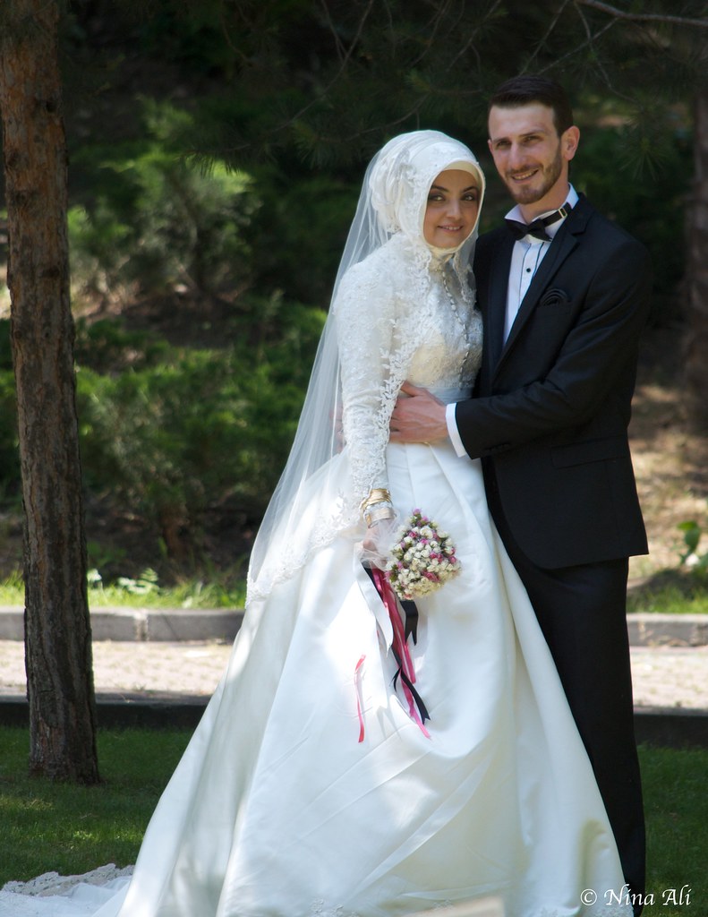 Turkish Wedding in Termal, Yalova Newly married couple