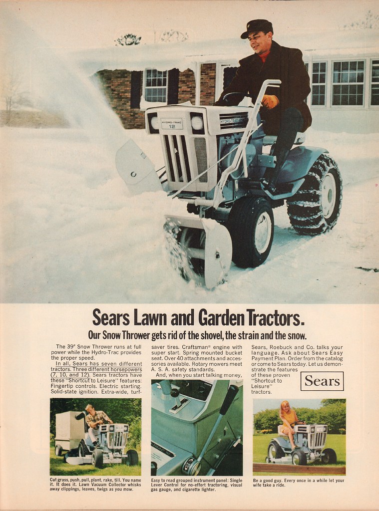 1969 Sears Lawn and Garden Tractor Advertisement Life Maga… Flickr