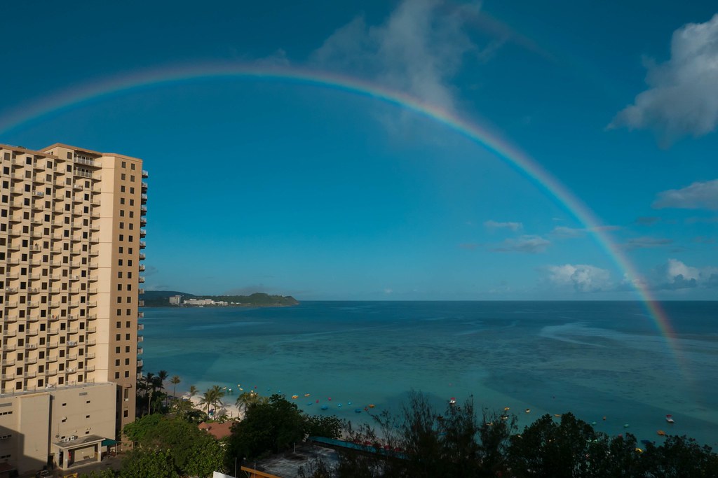 Double Rainbow Over The Sea Tamon beach, GUAM U.S.A. Panas… Flickr