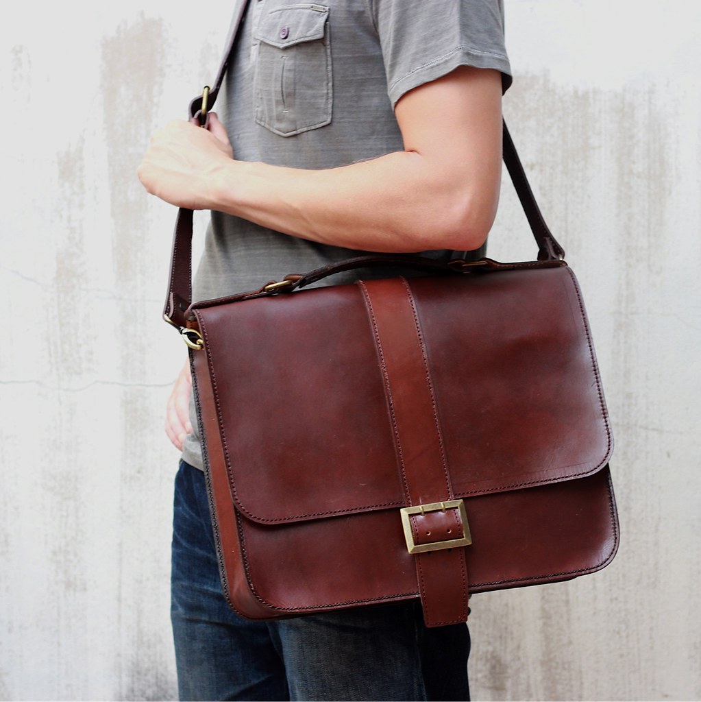 handmade leather briefcase Flickr