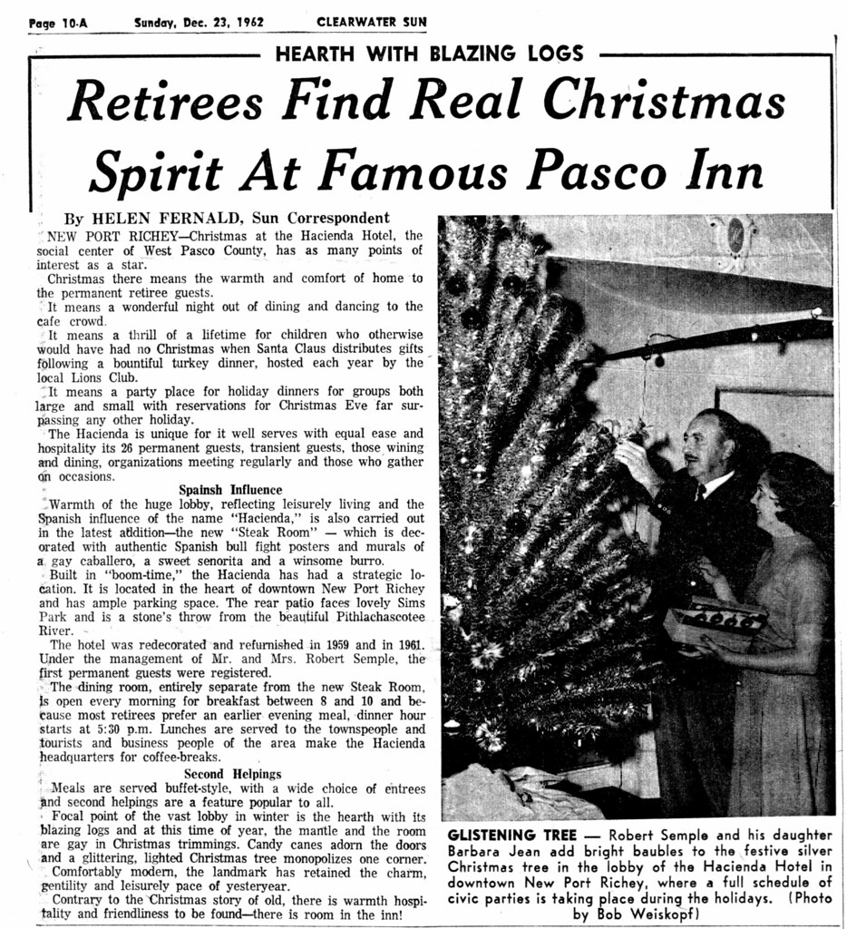 1962 Newspaper Article Clearwater Sun, Dec. 23, 1962 (6083… Flickr