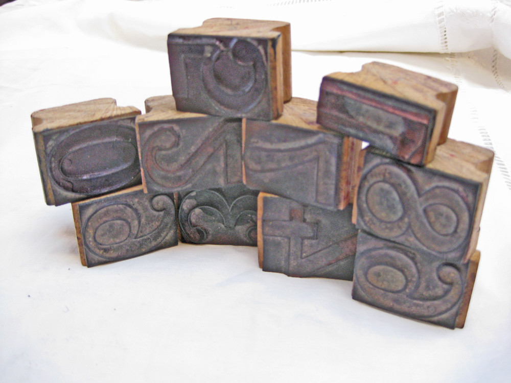wood number stamps A complete set of vintage wooden block … Flickr
