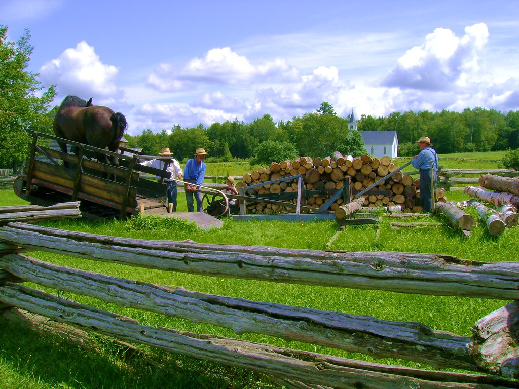Cutting firewood at Kings Landing Historical Settlement, Y… Flickr