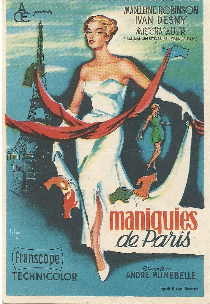 Maniquíes de París 1956. Mannequins de Paris Francia Ethan Edwards