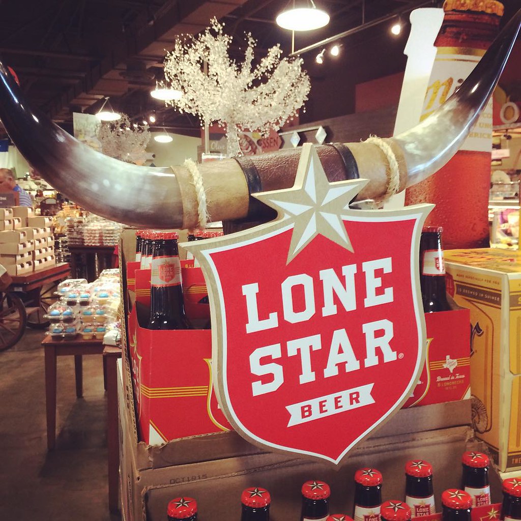 Lone Star Beer Lone Star beer display in a local store. Gail