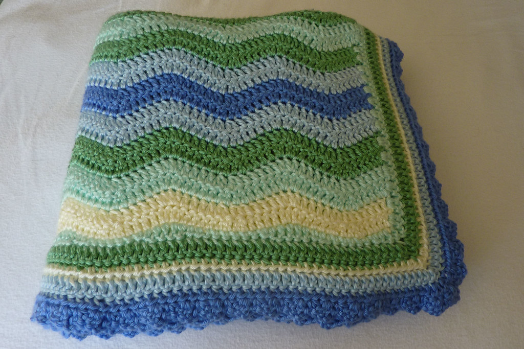 P1040262a Blue/green baby blanket for Project Linus Verna47 Flickr