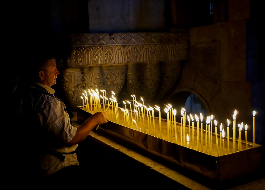 Lighting Candles Church of the Holy Sepulchre Jerusalem Flickr