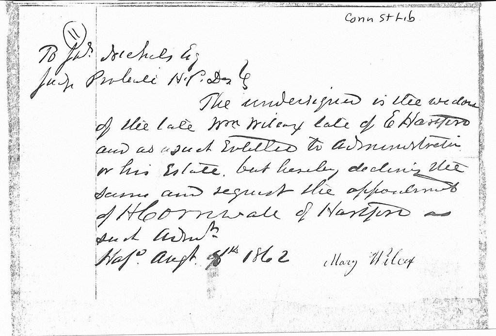 copy of 1864 probate record for William WilcoxHartford 00… Flickr