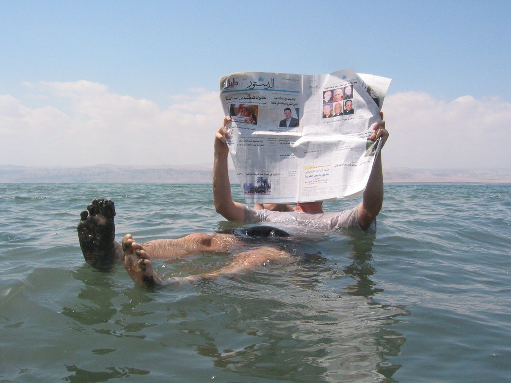 Dead Sea newspaper Source Flickr