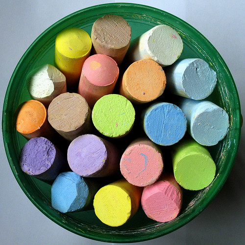 Bucket of Chalk Helen Rickard Flickr