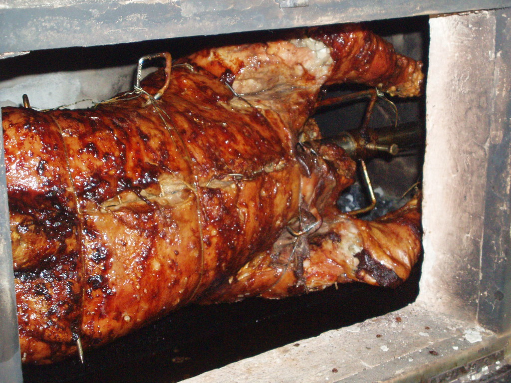pig on spit! christmas dinner Yugo peasant style!!! Ruzawench