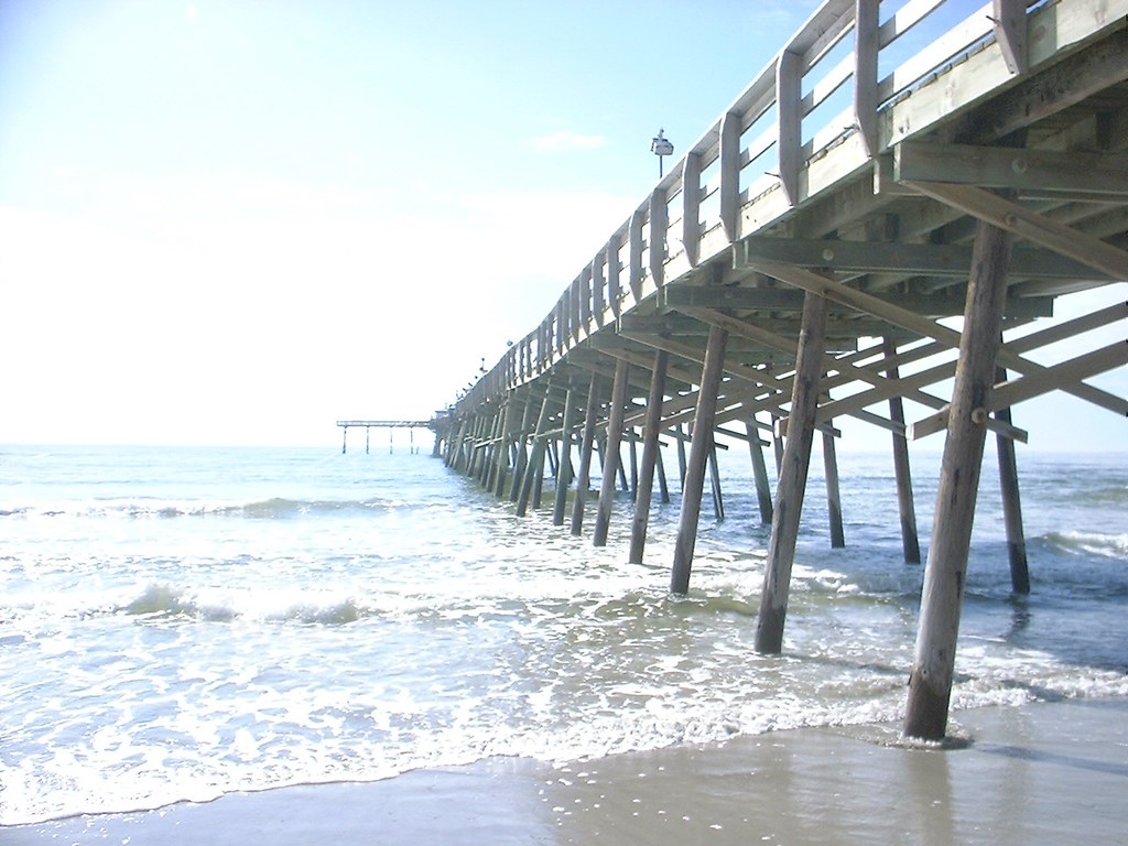 Atlantic Beach, NC Fishing Pier Washed out and scanned Flickr