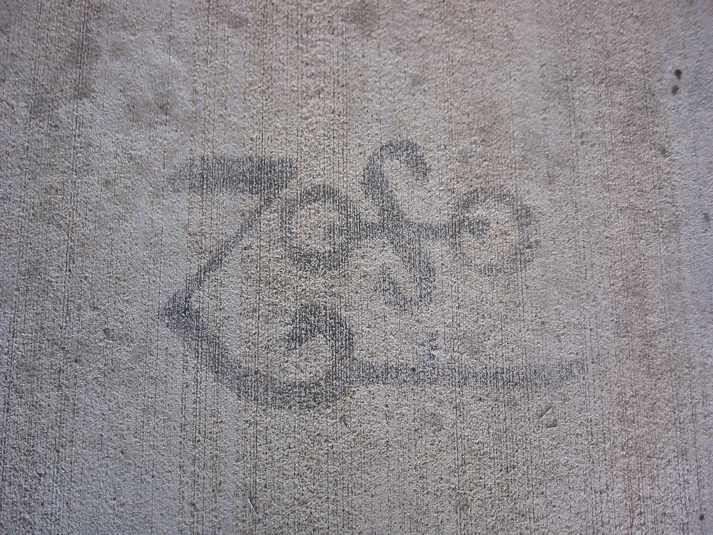 ZoSo Sandblasted stencil on sidewalk near the main entranc… Flickr