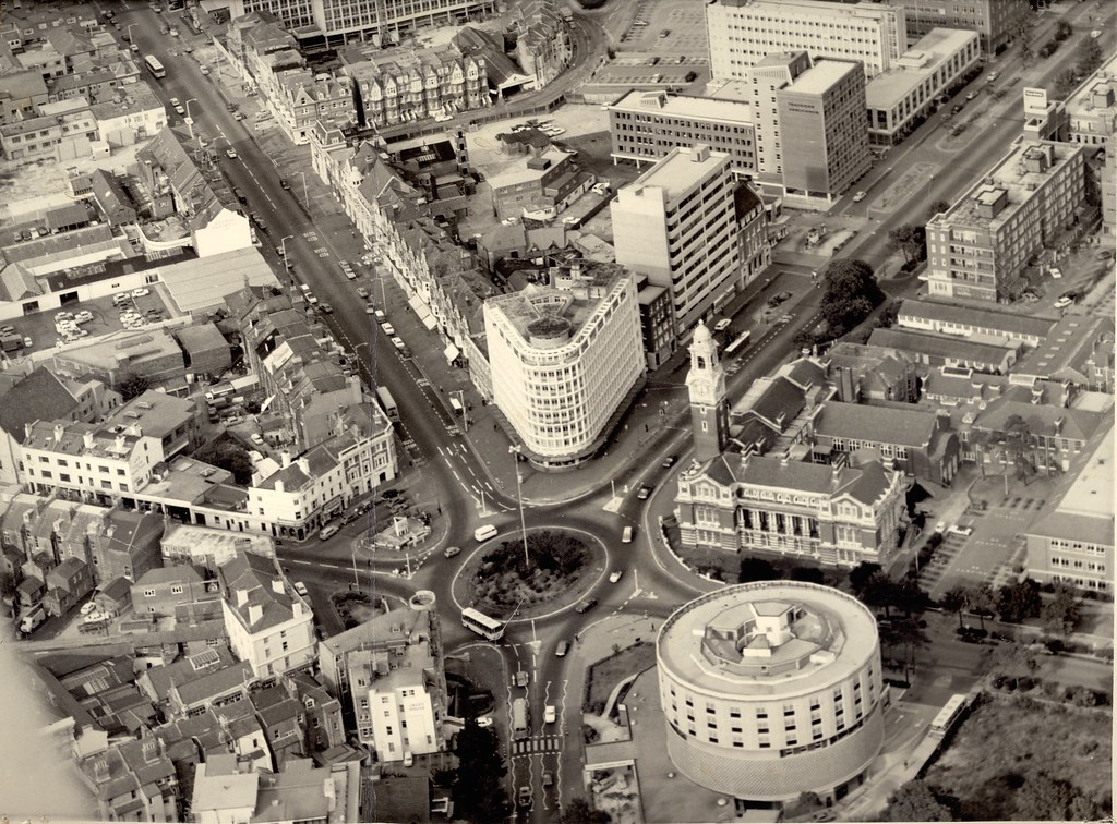 AERIAL VIEW. THE LANSDOWNE. BOURNEMOUTH. DORSET. c1971 a photo on