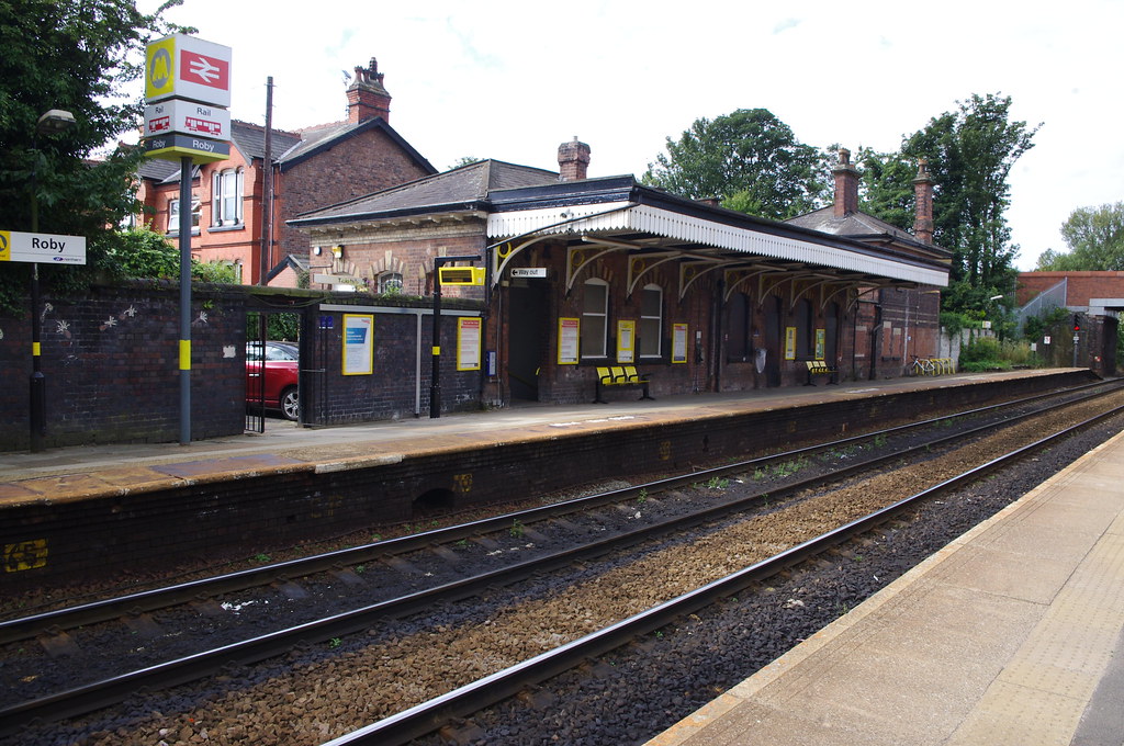 Roby Station Nr Liverpool two lines soon to be four lines … Flickr