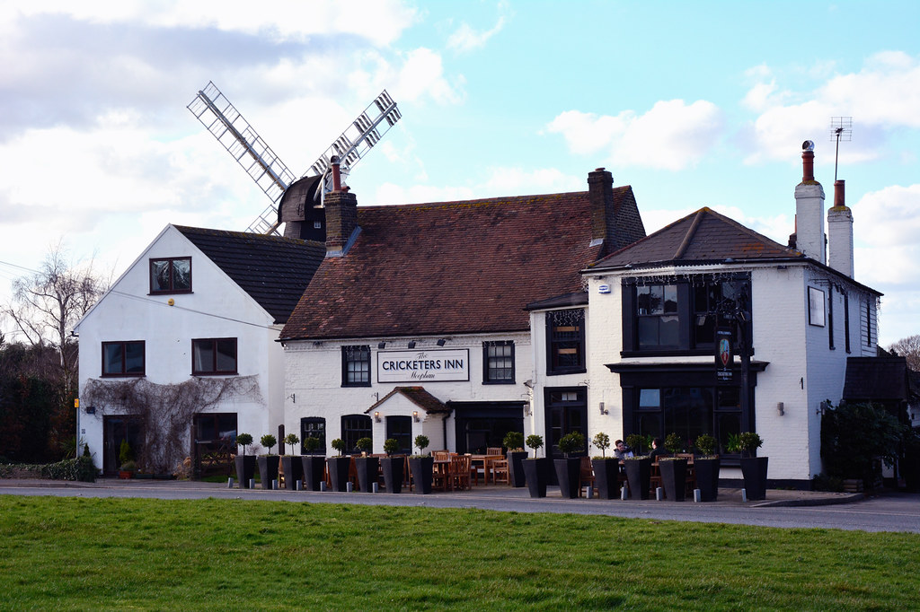 The Cricketers The Cricketers Inn, and windmill, Meopham, … John