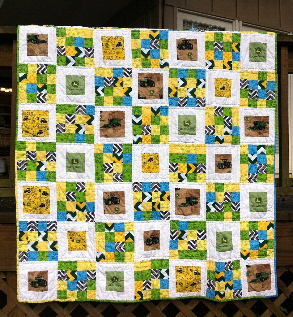 John Deere quilt Made from this Moda Bake Shop tutorial w… Flickr