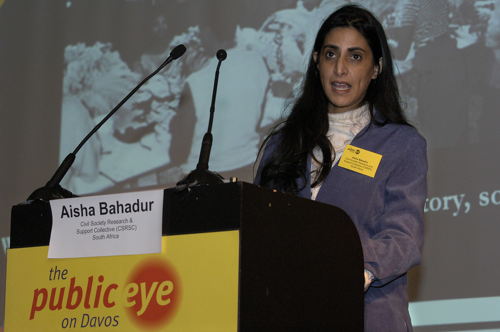 Public Eye on Davos 2005 | Aisha Bahadur, Civil Society Rese… | Flickr