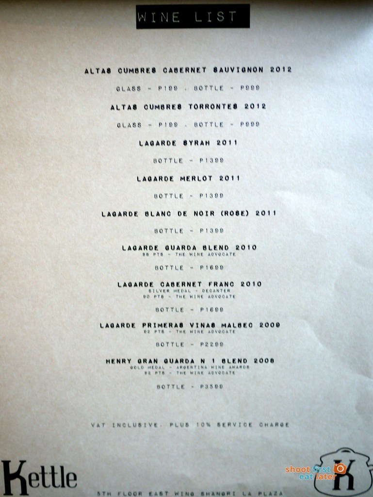 Kettle (ShangriLa) menu Wine List Leslie Flickr