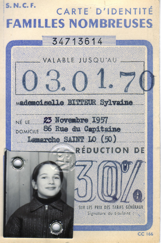 Les Avantages De La Carte Réduction Militaire Sncf 1968 Carte Réduction SNCF Sylvaine Carte de réduction SNCF… Flickr