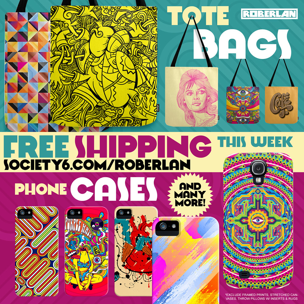 Free Shipping promo at Society6 Flickr
