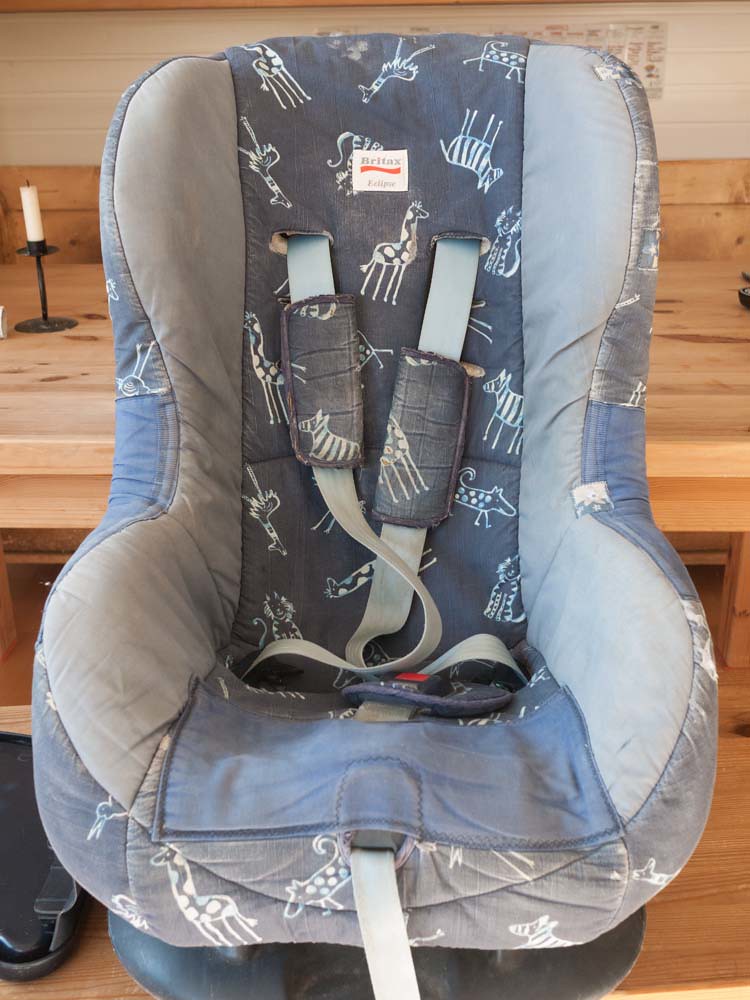 Reclining baby car seat with table. Well used but fully fu… Flickr