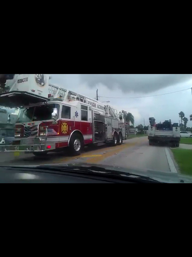 Lehigh Acres Fire Department Ladder 104 Responding To A Ca