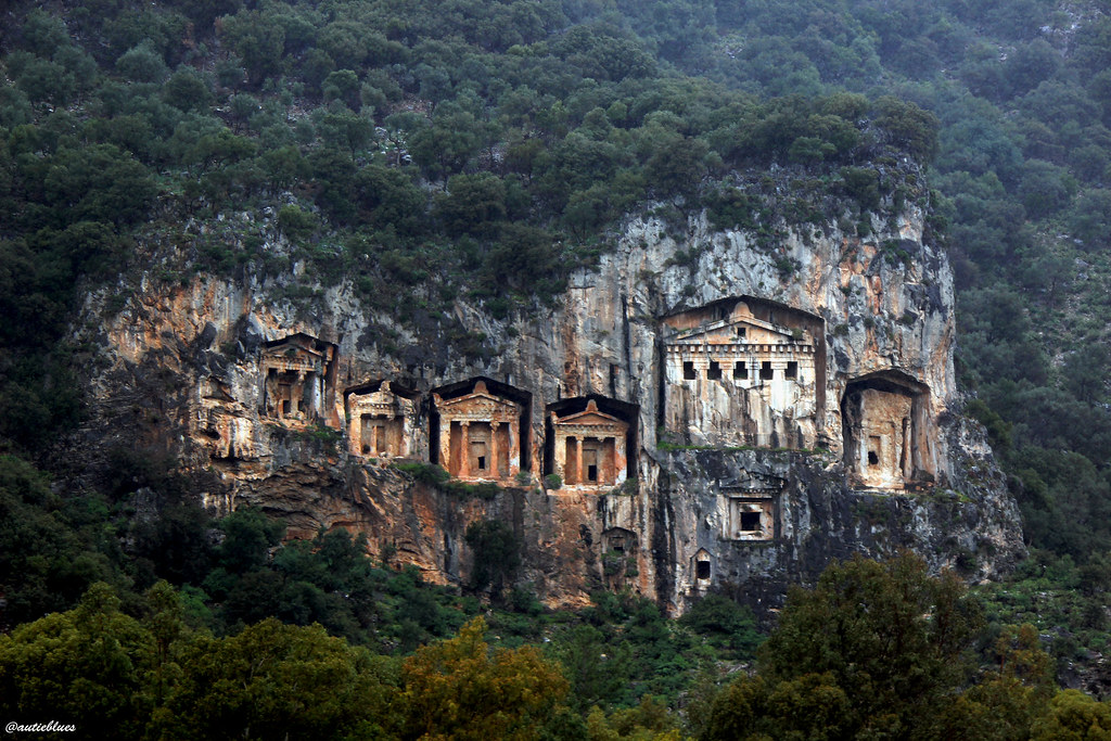 Lycian rock tombs of Dalyan Lycia was a geopolitical regio… Flickr