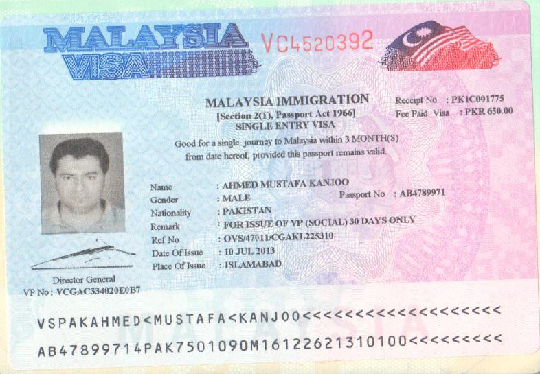 Multiple Entry Visa Malaysia / Malaysia Visa From Pakistan Visa
