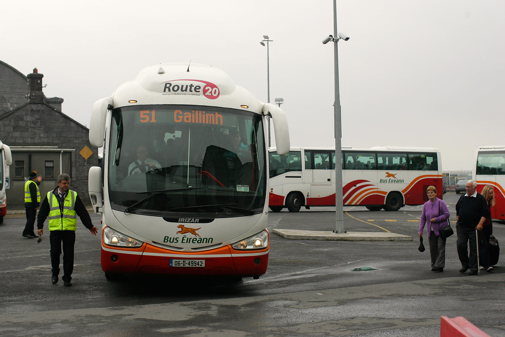 Galways' temporary bus station in old bus garage!!! Flickr