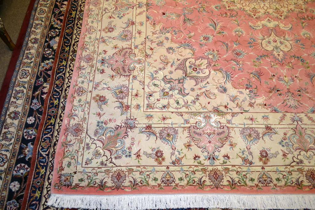 Pink Benam Tabriz 10x13 Persian Rug Persian Rug