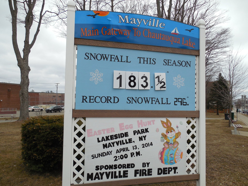 Snowfall Sign Mayville, New York Jimmy Emerson, DVM Flickr