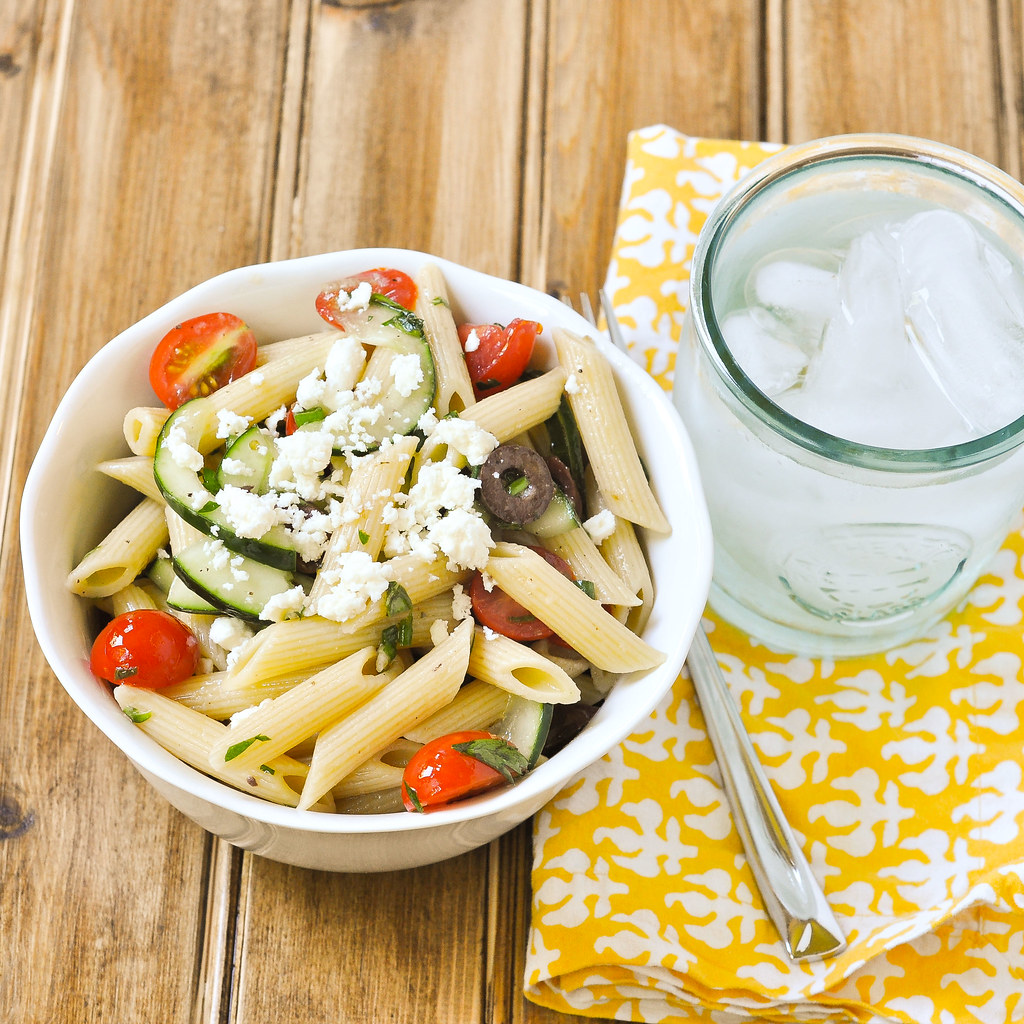 greek pasta salad2 Good Thymes and Good Food Flickr