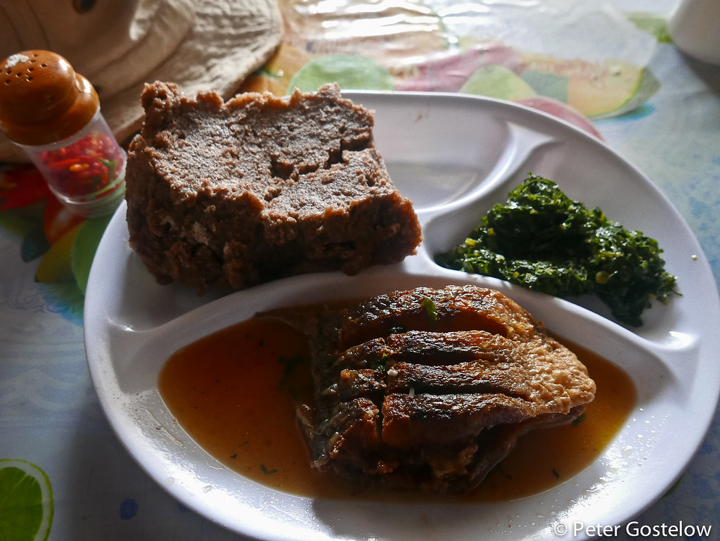 Fuel stop Ugali (milletbased), fried nile perch and green… Peter