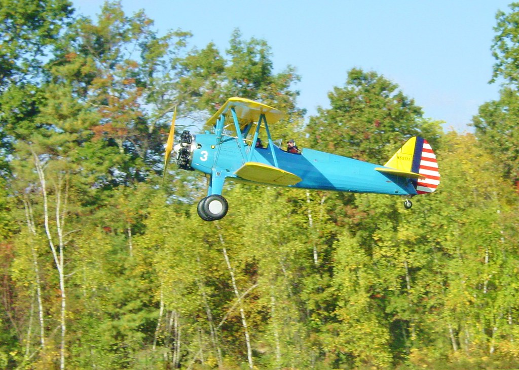 Stearman PT17 Taking Off Stow, MA Bill Dussault Flickr