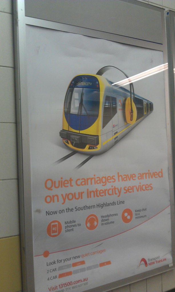 NSW TrainLink Intercity Train Quiet Carriages Poster 3 Flickr