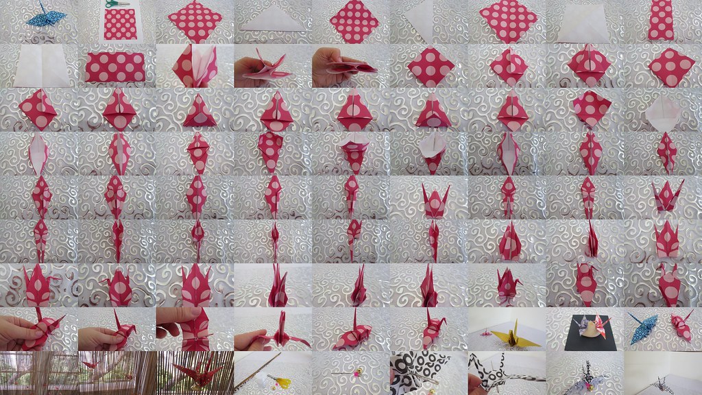 How to fold a crane Video tutorial link Flickr