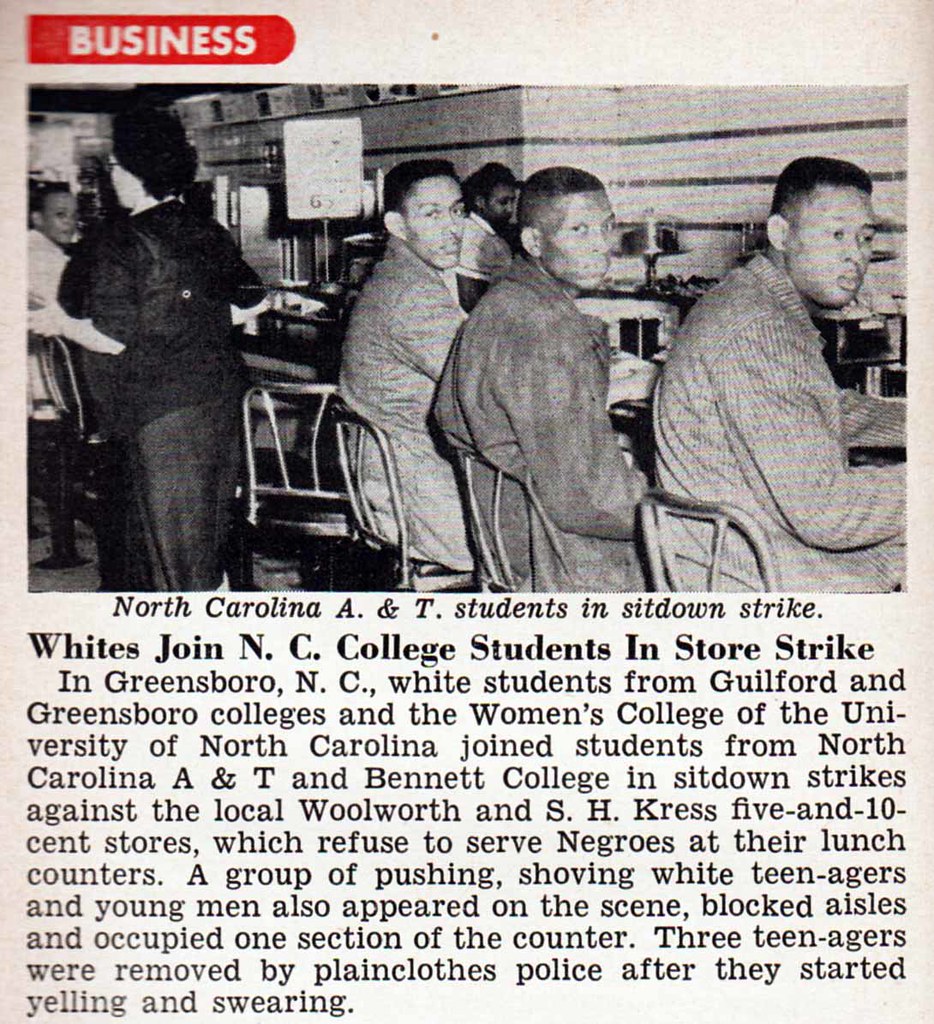 White Students Join Black North Carolina Students in NonV… Flickr