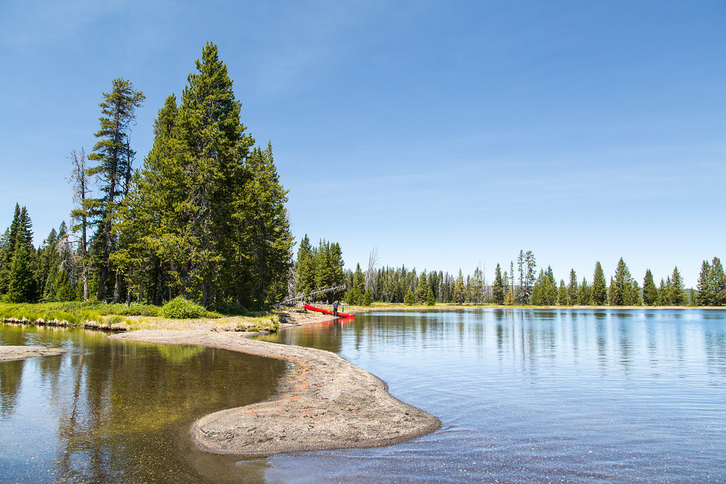 Fishing the west side of Lewis Lake NPS / Neal Herbert Yellowstone