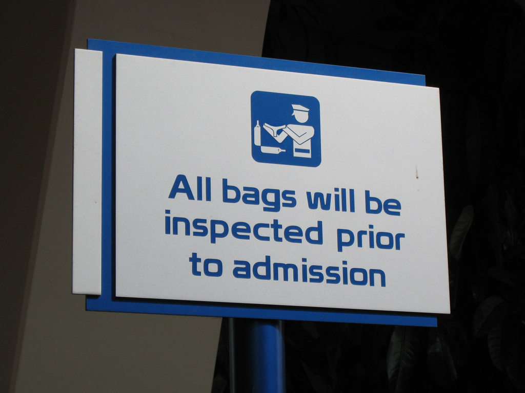 Epcot Bag Inspection Notice BoogaFrito Flickr