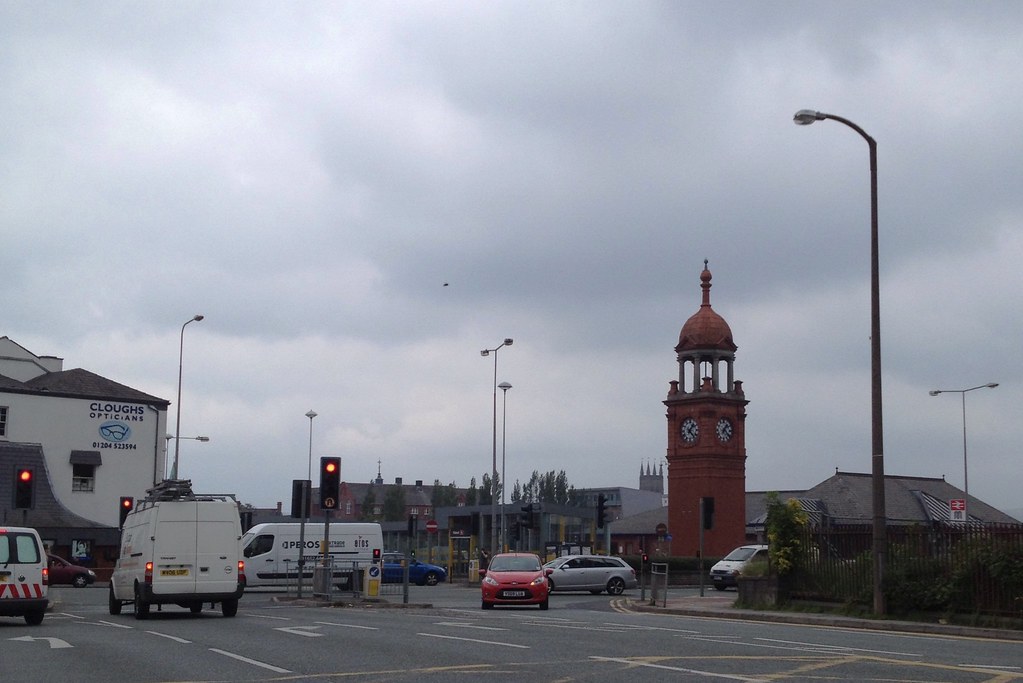 Bolton Interchange Bus & Railway Station though the main B… Flickr