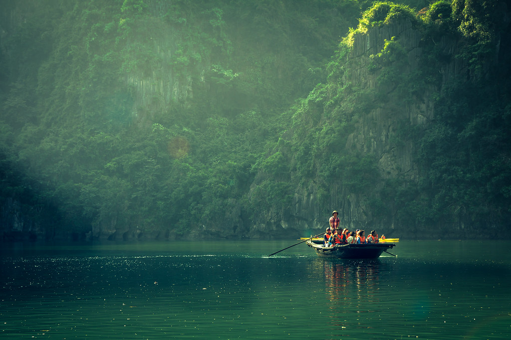 Bamboo Boat Rowing Halong Bay Jeffery Goh Flickr
