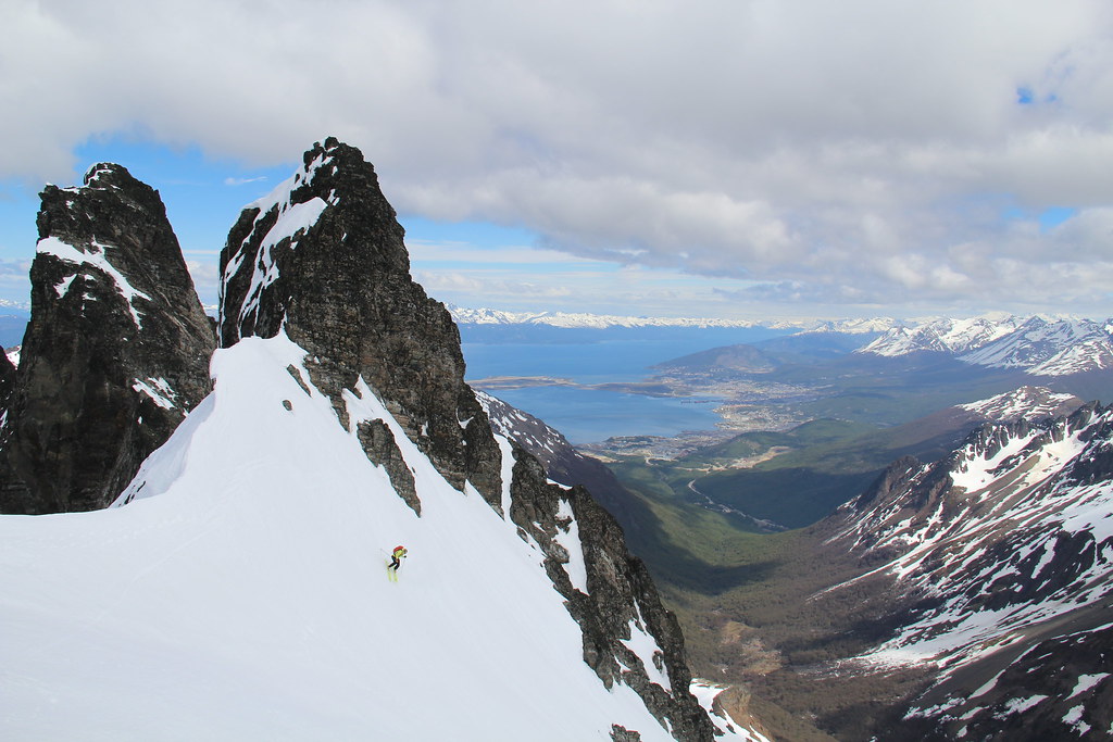Skiing in Tierra del Fuego, Ushuaia, Argentina Andes Cross