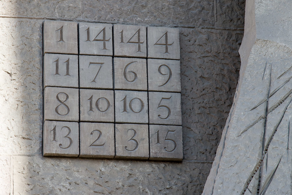 Magic Square Passion façade, sculptures by Josep Subirachs… Erik Strahm Flickr