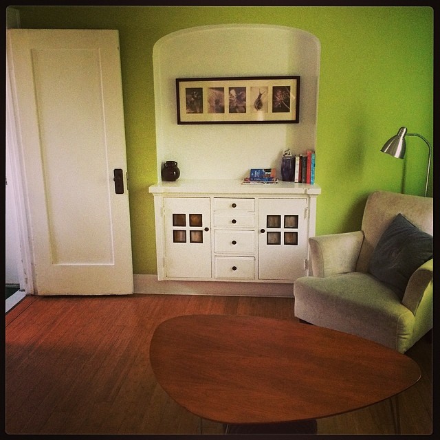 My airbnb bungalow in Echo Park, LA. green interiors Flickr